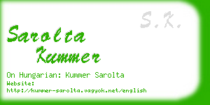 sarolta kummer business card